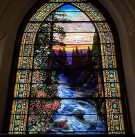 New York, New York City, Brooklyn, First Presbyterian Church: Ogden Memorial Window:  River of Life