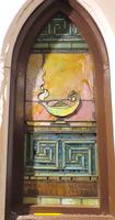 New York, New York City, Brooklyn, First Unitarian Church: Foster Memorial Window:  Lamp of Wisdom