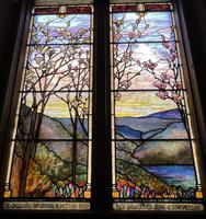 New York, New York City, Brooklyn, First Unitarian Church: Jessop and Stevenson Memorial Window:  Dogwood