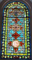 New York, New York City, Brooklyn, Flatbush Reformed Church: Cortelyou Memorial Window:  ornamental