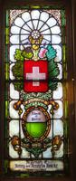New York, New York City, Brooklyn, Flatbush Reformed Church: Kracke Memorial Window:  ornamental