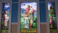 New York, New York City, Brooklyn, Flatbush Reformed Church: Prince Memorial Window:  Christ Blessing Little Children