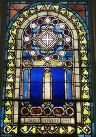 New York, New York City, Brooklyn, Flatbush Reformed Church: Stryker Memorial Window:  ornamental