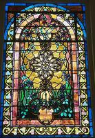 New York, New York City, Brooklyn, Flatbush Reformed Church: Vanderveer Memorial Window:  ornamental