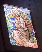 Texas, San Juan, Gelman Stained Glass Museum: Adoring Angel