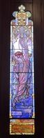 Texas, San Juan, Gelman Stained Glass Museum: Brooks and Ames Memorial Window:  Shadow of Darkness