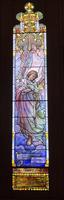 Texas, San Juan, Gelman Stained Glass Museum: Brooks and Ames Memorial Window:  Shadow of Darkness