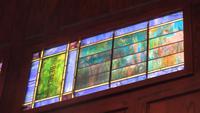 Texas, San Juan, Gelman Stained Glass Museum: Bemis Memorial Window:  ornamental window