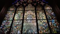 Texas, San Juan, Gelman Stained Glass Museum: Young Memorial Window:  Christ Enthroned