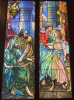 Texas, San Juan, Gelman Stained Glass Museum: Gardner Memorial Window:  Christ in the Temple