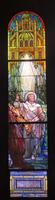 Texas, San Juan, Gelman Stained Glass Museum: Hunter Memorial Window:  He Took Her By the Hand and the Maid Arose
