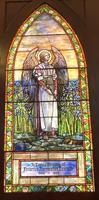 Texas, San Juan, Gelman Stained Glass Museum: Levey Memorial Window:  Angel of Resurrection