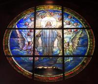 Texas, San Juan, Gelman Stained Glass Museum: Williams Memorial Window:  Ascension