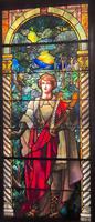 Illinois, Evanston, Halim Time and Glass Museum: Powell Memorial Window:  Boy David