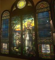 Illinois, Evanston, Halim Time and Glass Museum: Wood Memorial Window:  Prayer of the Shepherds