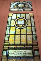 New York, New York City, Brooklyn, Lafayette Avenue Presbyterian Church: Harward Memorial Window:  circular medallion with bible