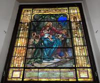 New York, New York City, Brooklyn, Memorial Presbyterian Church: Bayliss Memorial Window:  Christ Blessing Little Children