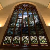 New York, New York City, Brooklyn, Memorial Presbyterian Church: Memorial Window:  Three Marys at Tomb