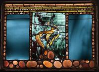 New York, New York City, Manhattan, Metropolitan Museum of Art: pebble and seaweed window