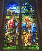 Kissam Memorial Window:  Christ and the Woman of Samaria