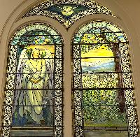 New York, New York City, Brooklyn, Plymouth Church: Cotton Memorial Window:  The Resurrection Angel