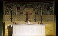 Peters Memorial Altar: marble altar and reredos of glass mosaic and relief work Peters Memorial Altar: marble altar and reredos of glass mosaic and relief work