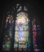 New York, New York City, Brooklyn, St. Thomas Episcopal Church: Harrison Memorial Window:  Christ on the Road to Emmaus