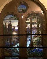 New York, Poughkeepsie, Vassar College, Chapel: Class of 1906 Memorial Window:  landscape
