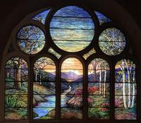 New York, New York City, Brooklyn, St. Bartholomew's Episcopal Church: Peterson Memorial Window:  landscape