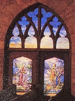 New York, Lake Placid, Lake Placid Club, Annie Dewey Memorial Chapel: Dewey Memorial Window:  The Sower