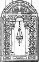 New York, New York City, Brooklyn, Reformed Church-on-the-Heights: Stone Memorial Window:  ornamental