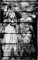 New York, Amsterdam, Second Presbyterian Church: Sanford Memorial Window:  Christ and Pilgrims