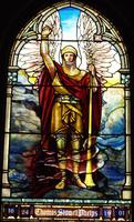 California, Vallejo, Mare Island, St. Peter's Chapel: Phelps Memorial Window:  Archangel Gabriel
