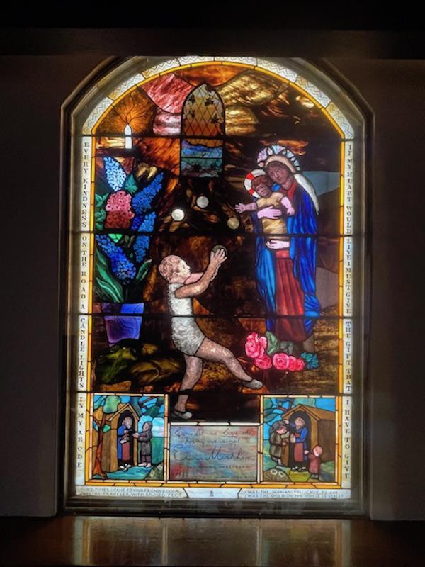 Markham Commemorative Window:  The Juggler of Touraine