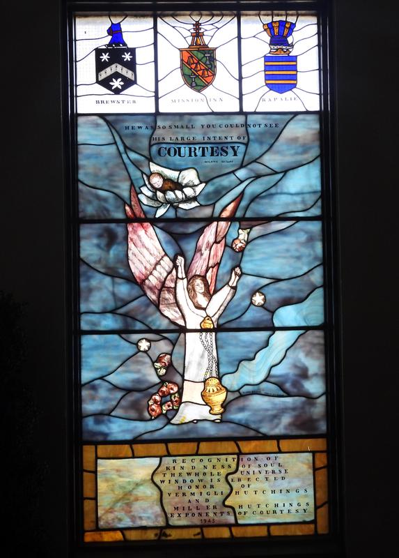 Hutchings Memorial Window:  Courtesy Window