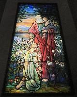 New Jersey, Newark, Fairmount Cemetery, Fairmount Memorial Mausoleum: Birkenhauer Memorial Window:  Christ Blessing Children