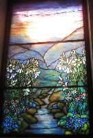 Ohio, Mayfield Heights, Knollwood Cemetery, Knollwood Mausoleum: Taylor Memorial Window:  landscape